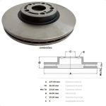 Par Disco Freio Dianteiro Ventilado Corolla 1.8 2.0 2015 a 2019 Fremax BD5443