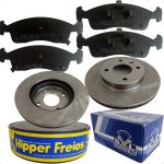 Kit Discos e Pastilhas Freio Dianteiro Onix Prisma 1.0 1.4 8v Flex 2013 A 2019