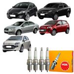 Jogo Vela Doblo Palio Weekend Strada Idea Grand Siena Punto Bravo 1.6 1.8 16v E-Torq Flex 2011 A 2014 NGK BKR7E