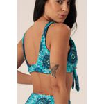 TOP SURF AMARRADO NÓ ISLAND E CALCINHA HOT PANTS DUPLA FACE ISLAND