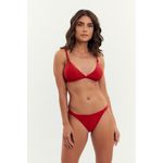 TOP TRANCOSO CANELADO CHERRY E CALCINHA TRANCOSO CANELADO CHERRY