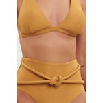 TOP BUZIOS CANELADO GOLD E CALCINHA IPANEMA CANELADO GOLD