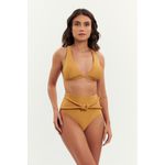 TOP BUZIOS CANELADO GOLD E CALCINHA IPANEMA CANELADO GOLD