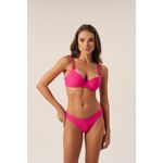 TOP MEIA TAÇA BOJO AÇA TRANÇADA TEXTURA PINK E CALCINHA RETA TEXTURA PINK