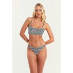 TOP SANTORINI JACKARD PRETO/BRANCO E CALCINHA PIPA JACKARD PRETO/BRANCO