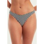 TOP SANTORINI JACKARD PRETO/BRANCO E CALCINHA PIPA JACKARD PRETO/BRANCO