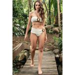 TOP CARAÍVA CROCHET CRU E CALCINHA LEBLON CROCHET CRU