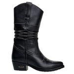 Bota Sanfonada Masculina Em Couro Nobre Cor Preto