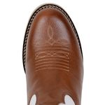 Bota Country Masculina Texana Com Solado Branco Em Couro Legitimo