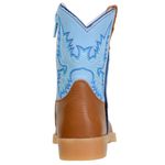 Bota Infantil Baby Solado Borracha Bico Quadrado Cano Azul Claro