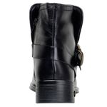 Bota Cano Curto Feminina Montaria Couro Nobre Preto