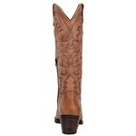 Bota Texana Feminina Cor Castor Em Couro Legitimo Bordada
