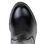 Bota Infantil Hípica Bico Redondo Em Couro Nobre Látego Preto