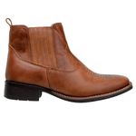 Botina Feminina Bico Quadrado Em Couro Legitimo Castor Capelli Boots