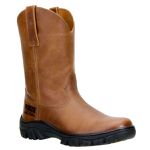 Bota Texana Masculina Em Couro Solado Street Sem Forro Cor Castor