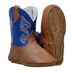 Bota Country Baby Em Couro Cor Azul