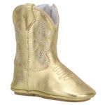 Bota Texana Baby Country Em Couro Legitimo Cor Dourada