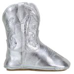 Bota Texana Baby Country Em Couro Cor Prata