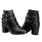 Bota Country Feminina Montaria Social Em Couro Nobre Preto