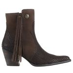 Bota Bico Fino Feminina Country De Cano Curto Snaker Cor Café