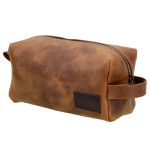 Necessaire Organizadora 100% Couro Rustico Castor