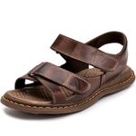 Sandália Ortopédica Masculina Chinelo Confortável De Couro Legítimo