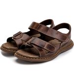 Sandália Ortopédica Masculina Chinelo Confortável De Couro Legítimo