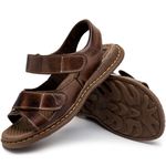 Sandália Ortopédica Masculina Chinelo Confortável De Couro Legítimo