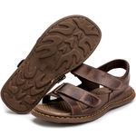 Sandália Ortopédica Masculina Chinelo Confortável De Couro Legítimo