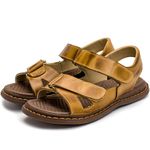 Sandália Ortopédica Masculina Chinelo Confortável De Couro Legítimo
