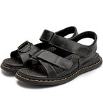 Sandália Ortopédica Masculina Chinelo Confortável De Couro Legítimo