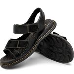 Sandália Ortopédica Masculina Chinelo Confortável De Couro Legítimo