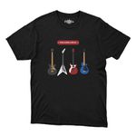 Camiseta Preta - Camiseta Rock - Prefiro A Guitarra, Ela Não Fala.