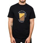 Camiseta Frases Café ou Cerveja Masculina com Abridor 