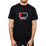 Camiseta + Copo Frases Pai Bateria Fraca Masculina Com Abridor