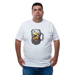 Camiseta Plus Size Caneca De Cerveja De Barba