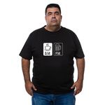 Camiseta Plus Size - Desenho A.m P.m?