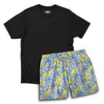 Kit Camiseta + Short Praia Masculina Com Abridor.