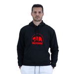 Moletom C.pirata Estampado Com Capuz Masculino - Preto