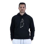 Moletom C.pirata Estampado Com Capuz Masculino - Preto