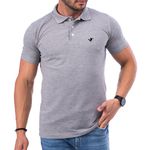 Camisa Masculina Polo Básica - Cinza