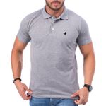 Camisa Masculina Polo Básica - Cinza