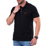 Camisa Masculina Polo Básica - Preta