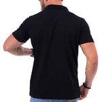Camisa Masculina Polo Básica - Preta