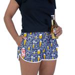 Short Feminino Azul Cerveja