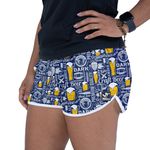 Short Feminino Azul Cerveja