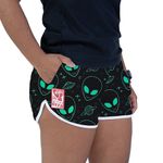 Short Feminino Beer - Alien Verde - Preto