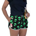 Short Feminino Beer - Alien Verde - Preto