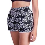 Short Feminino - Preto e Branco - Floral