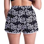 Short Feminino - Preto e Branco - Floral